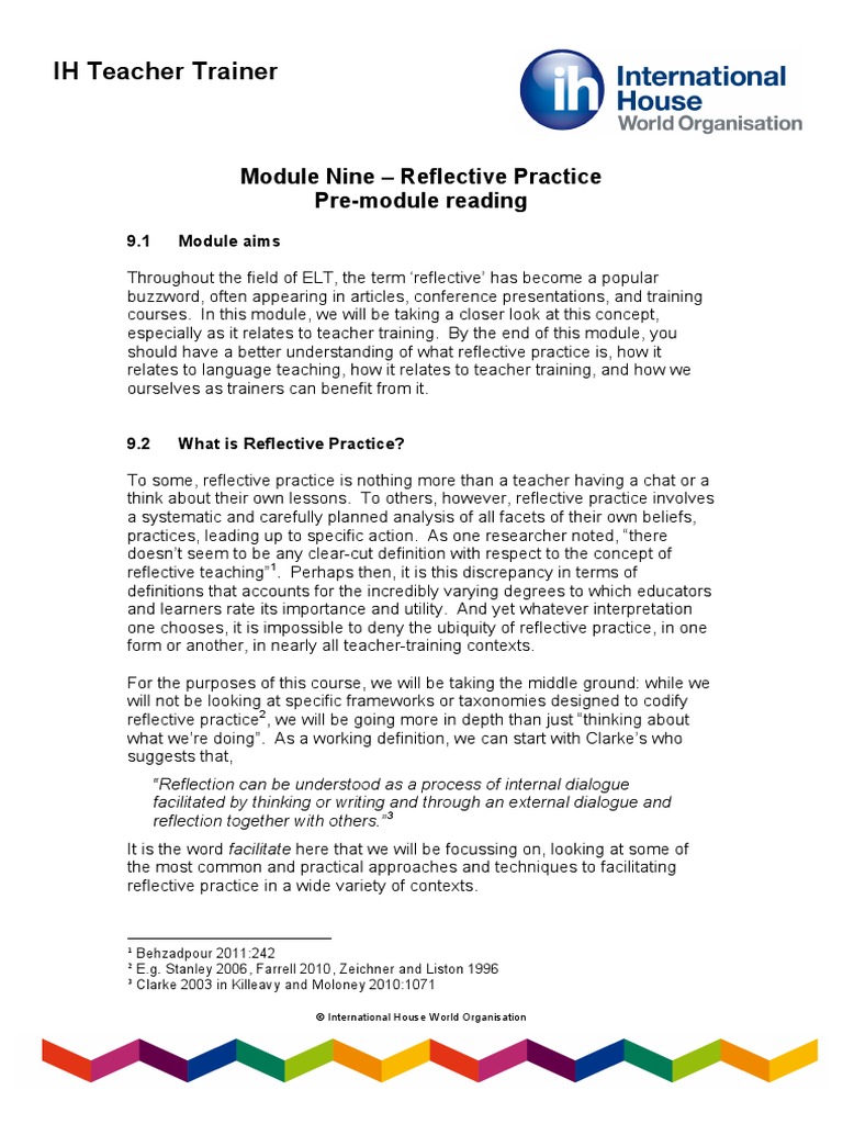 09 Reflective Practice PDF | PDF | Reflective Practice | Teacher Education