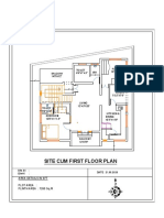 Site Cum First Floor Plan: Pooja 10'3"x10'3" Toilet 6'6"x7'4.5" WA Balcony 14'0"x6'2"