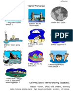 Titanic Worksheet: Label The Pictures With The Following Vocabulary