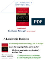 21 Irrefutable Laws of Leadership John C Maxwell Main Slides