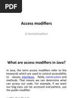 Access Modifiers in Java