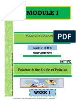 Week 1 - Modules (Poltics and Governanace