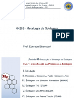 MS - Unidade 01- A) Classificação dos Processos de Soldagem
