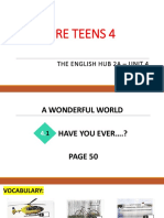Pre Teens 4: The English Hub 2A - Unit 4