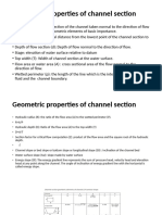 Geometric Properties of Channel Section