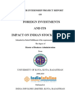 Impact of Foreign Investment On Indian Stock Market