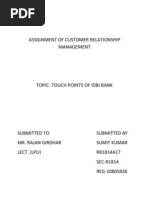 Download Assignment of Customer Relationship Management by sumitmaxgupta SN47675882 doc pdf
