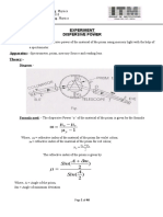 Experiment Dispersive Power Object: - Apparatus: - Theory:-: M A Sin