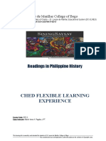 Ched Flexible Learning Experience: Readings in Philippine History