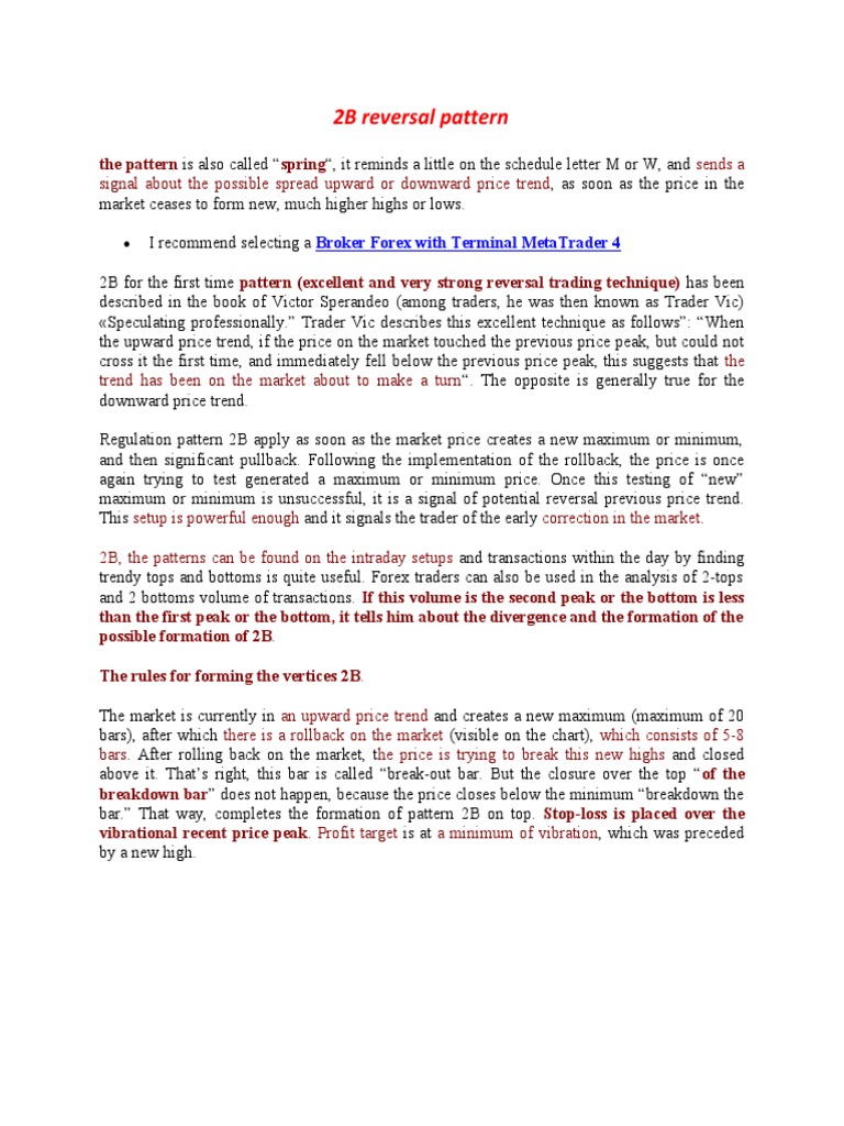 2B Reversal Pattern | PDF