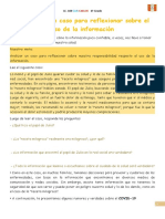 Analizamos Un Caso para Reflexionar Sobre El Uso de La Información LUNES 14 SEPTIEMBRE