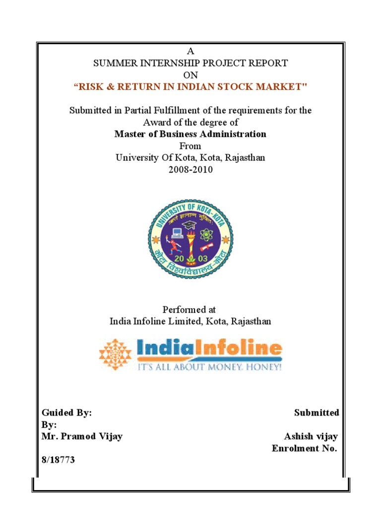Risk & Return in Indian Stock Market | PDF | Risk | Speculation