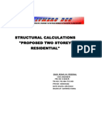 Structural Calculations "Proposed Two Storey Residential": Engr. Renvil M. Pedernal Civil Engineer PRC NO: 0160678