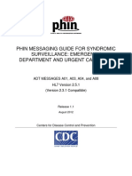 Phin Messaging Guide For Syndromic Surveillance: Emergency Department and Urgent Care Data