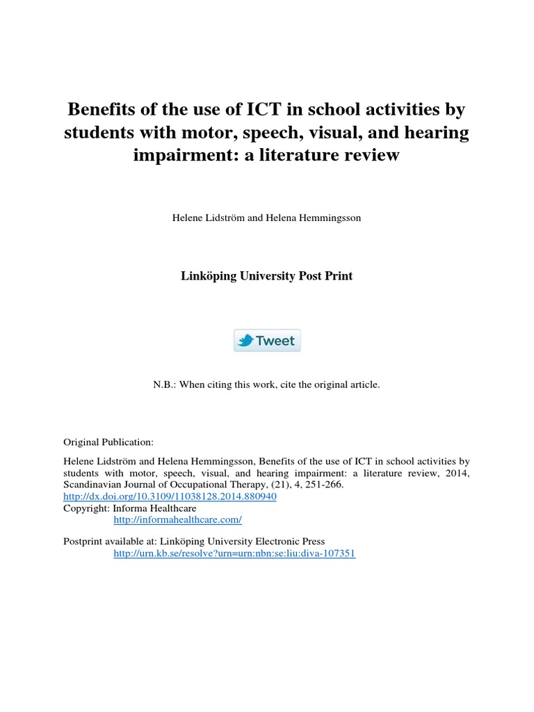 Benefits of The Use of ICT in School Activities by | PDF | Educational ...