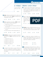 2018 Mat6p U4 Ficha Trabajo Minimo Comun Multiplo Maximo Comun Divisor