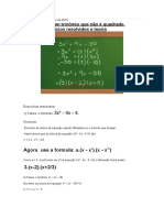 Fatorando trinômios não perfeitos