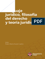 Lenguaje Jurídico Filosofía Del Derecho y Teoría Jurídica Universidad Libre de Colombia