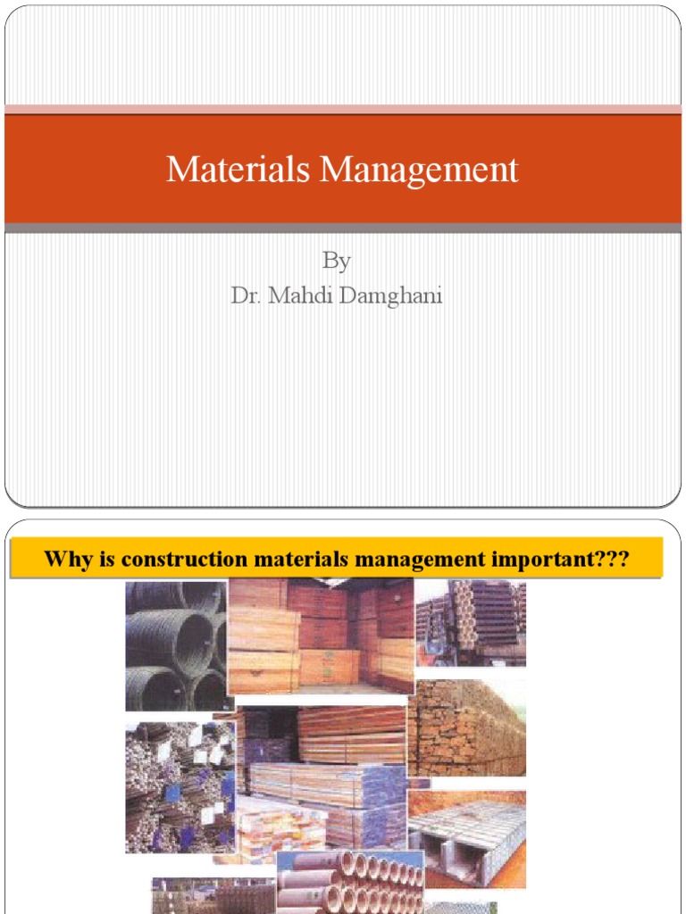 Importance of Construction Materials Management | PDF | Concrete | Lumber