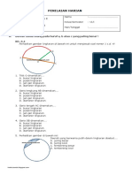 Soal Penilaian Harian Matematika Kelas 6 Semester 1 (Lingkaran) PDF