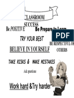Classroom Success Be Positive: Try Your Best