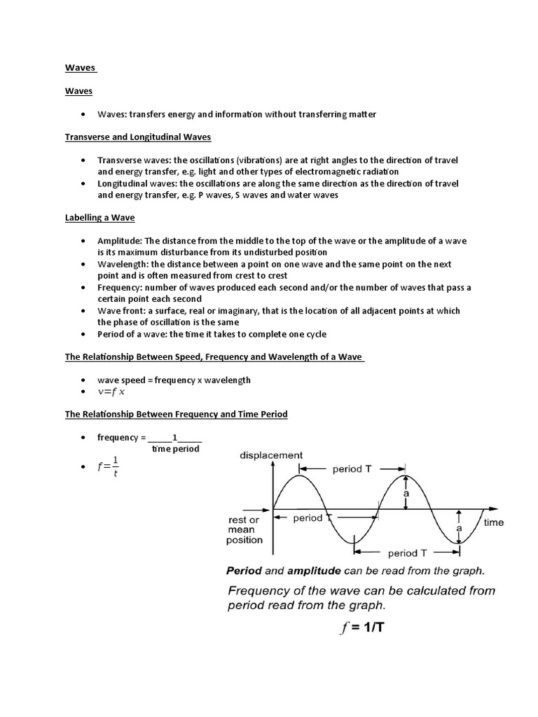 Waves Revision | PDF | Waves | Frequency