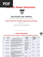 ELX 702: Power Electronics: Asha Durafe, Asst. Professor