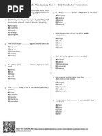 Pre-Intermediate Vocabulary Test 1 - ESL Vocabulary Exercises