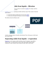 Filtration Separates Solids from Liquids