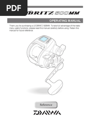 LEOBRITZ 500MM Reel Operating Manual | PDF | Timer | Equipment
