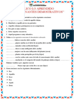 Ficha de Actividad - Determinantes Demostrativos