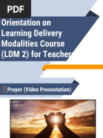 Orientation On Learning Delivery Modalities Course (LDM 2) For Teachers