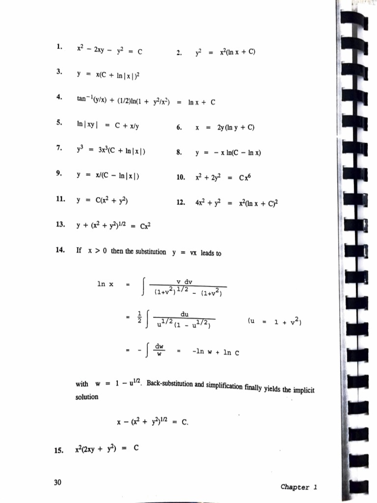 Differential Equations Solutions and Methods | PDF | System Of Linear ...