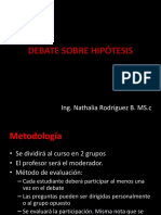DEBATE Sobre Hipótesis Planteada Por Estudiante PDF