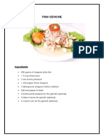 Fish Ceviche: Ingredients