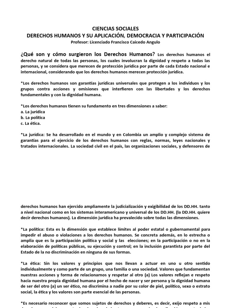 Derechos Humanos y Democracia | PDF | Democracia | Ideologías políticas
