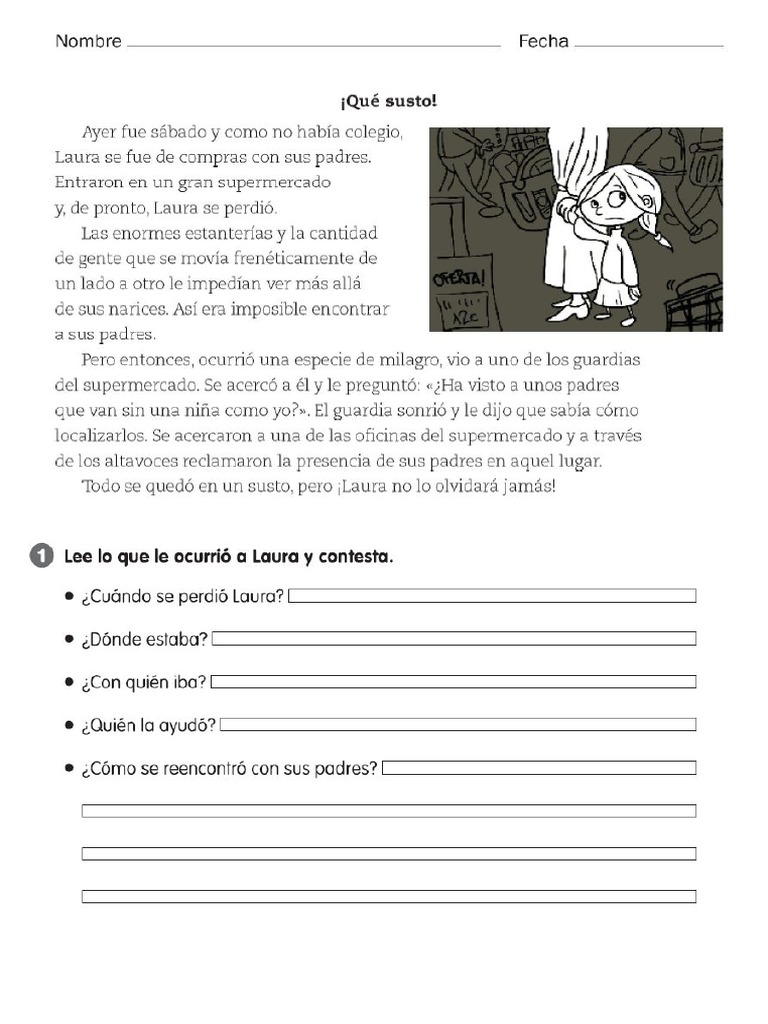1. comprensión lectora 2º