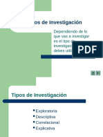 Tipos de Investigacion