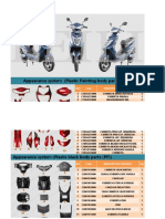 Partes plásticas y sistemas eléctricos scooter