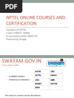 Nptel Online Courses and Certification