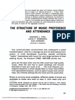 The Structure of Music Preference and Attendance