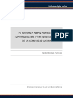 El Convenio Simon Rodriguez - Importancia Del Foro Sociolaboral de La Comunidad Andina PDF