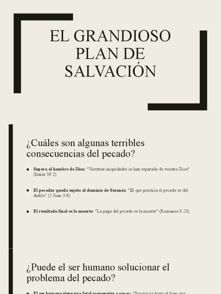 El gran plan de Dios para salvar a la humanidad | PDF | Cristo (título ...