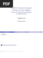 AMS526: Numerical Analysis I (Numerical Linear Algebra) : Lecture 08: Floating Point Arithmetic Condition Numbers