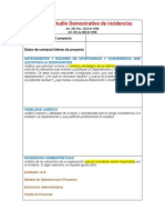 Modelo Estudio Demostrativo de incidencias