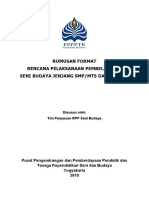 Rumusan Final RPP SB P4TK Seni Budaya 2019