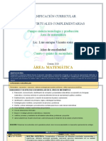 Planificación curricular matemática COVID