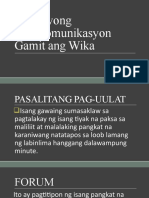 Sitwasyong Pangkomunikasyon Gamit ang Wika