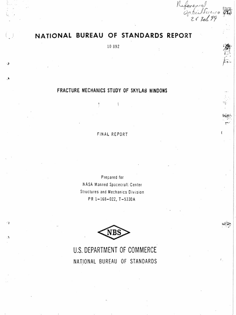 NBS Fracture Mechanics PDF | PDF | Fracture Mechanics | Fracture