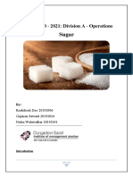 Sugar: PGDM 2020 - 2021: Division A - Operations